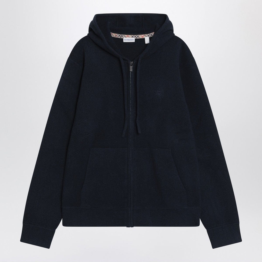 Knitwear Burberry Navy blue zip-up cardigan Brand
