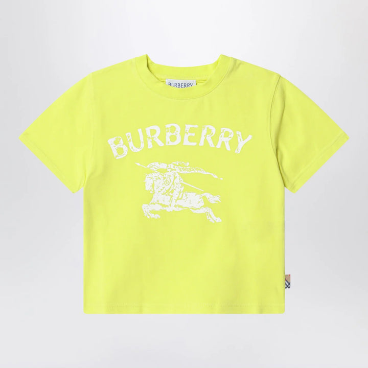 Burberry - Lemon yellow cotton T-shirt with EKD