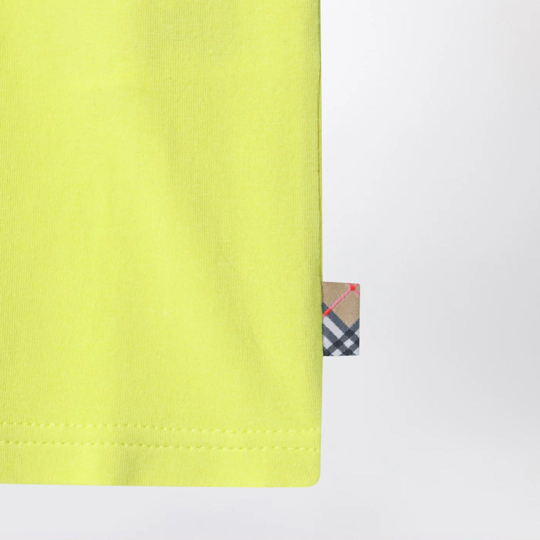 Burberry - Lemon yellow cotton T-shirt with EKD