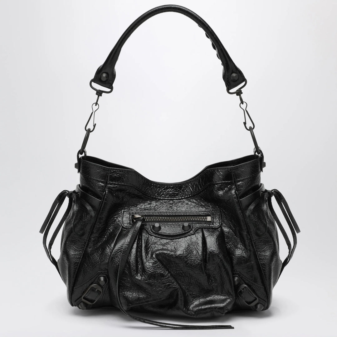 Balenciaga - Small Le City bucket bag in lambskin black