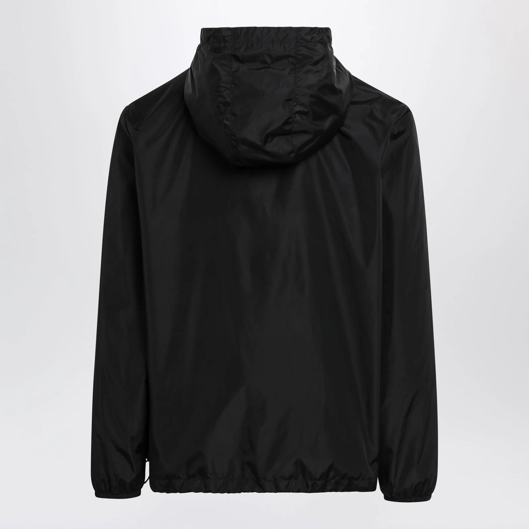 Valentino - Black windbreaker with Vgold detail