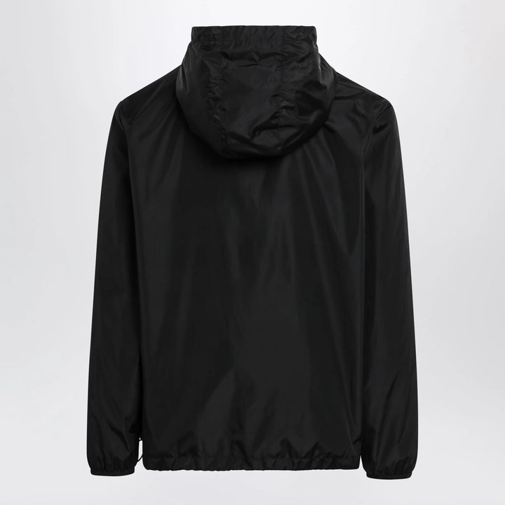 Valentino - Black windbreaker with Vgold detail