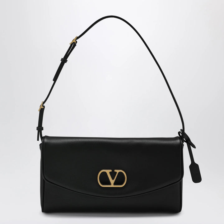 Valentino Garavani - Devain VLogo leather clutch shoulder bag in black