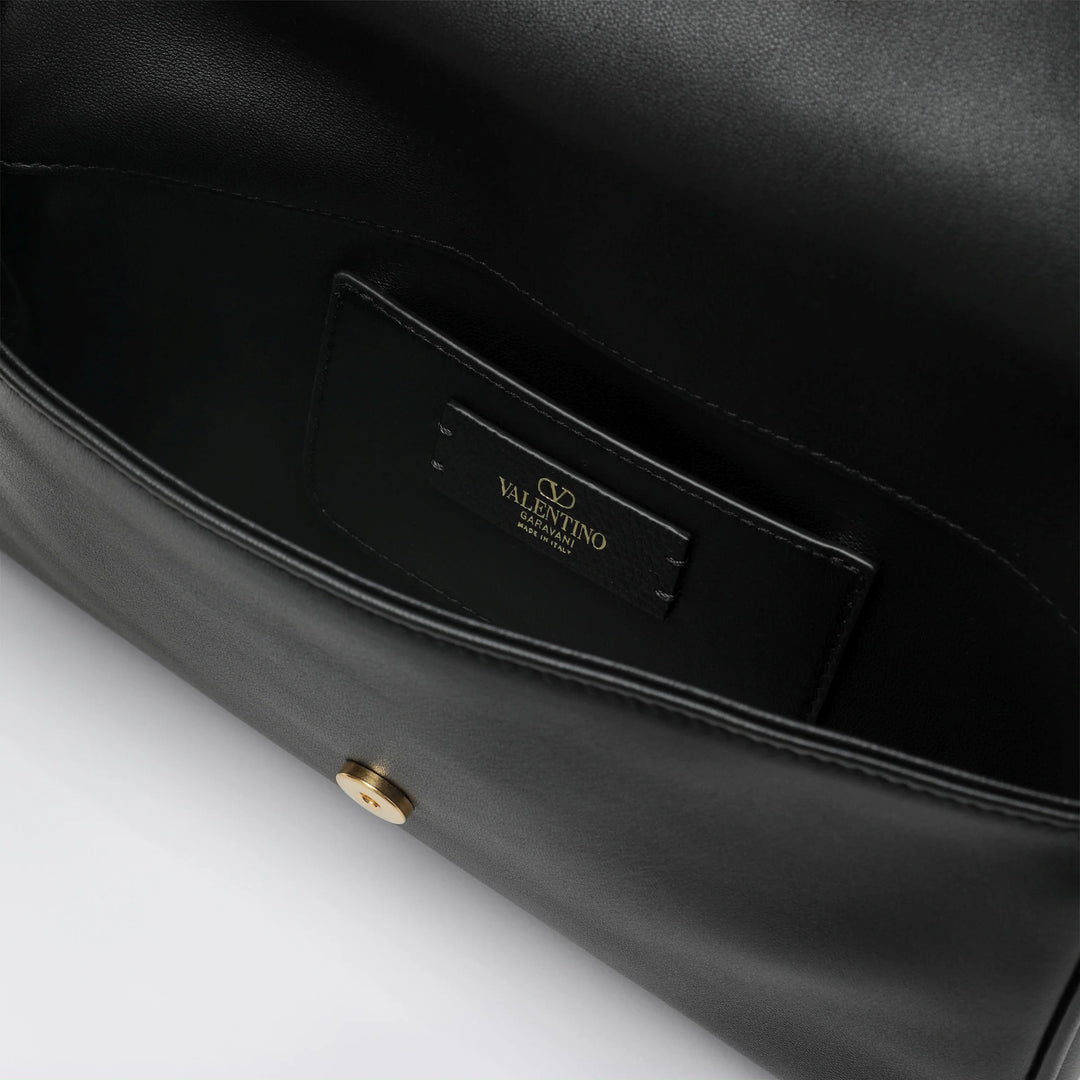 Valentino Garavani - Devain VLogo leather clutch shoulder bag in black