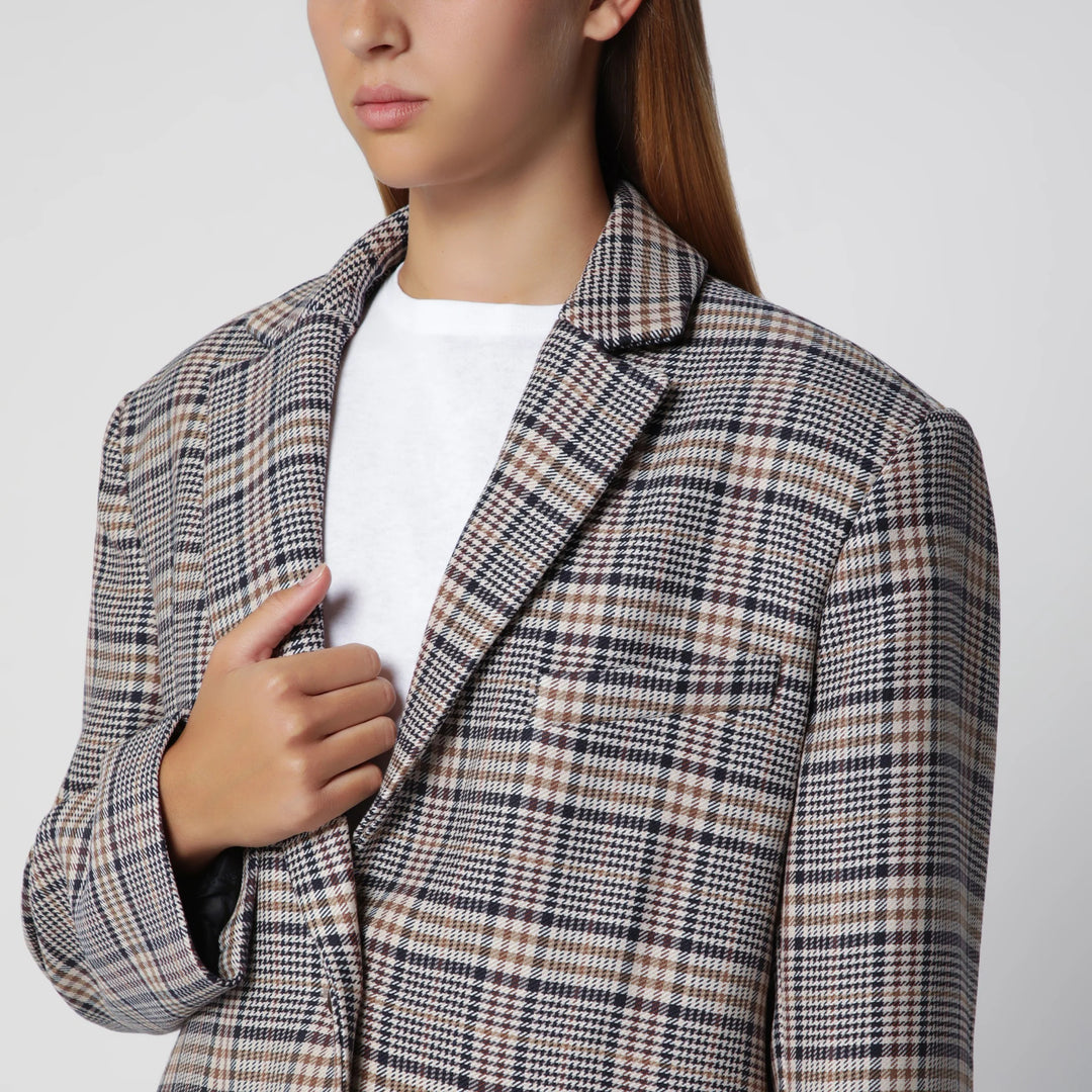 ANINE BING - Single-breasted check blazer