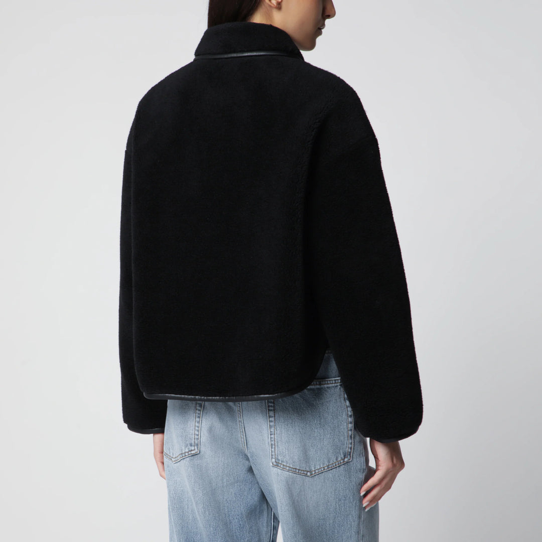 ANINE BING - Black shearling-effect jacket