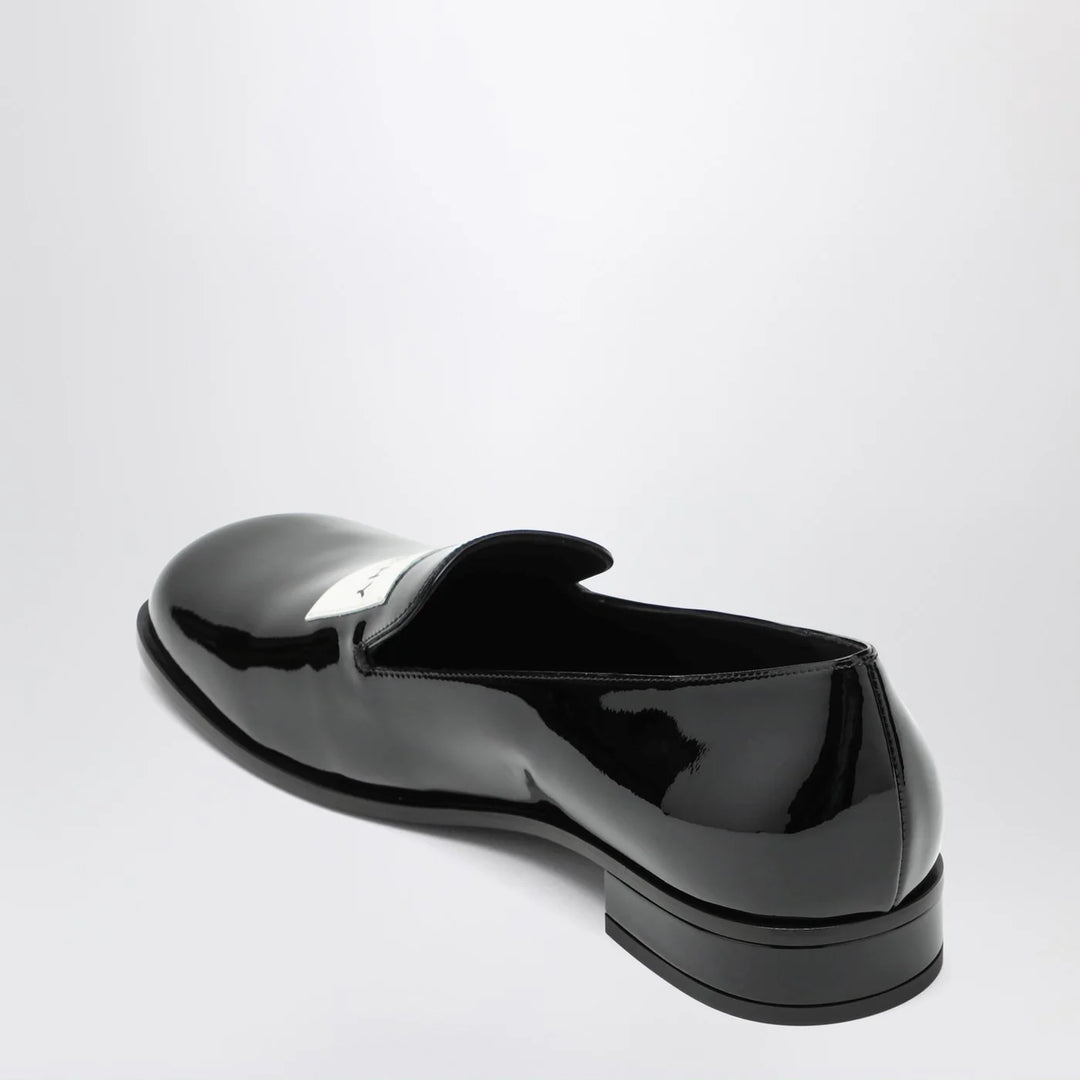 Givenchy - Black patent leather tuxedo loafers