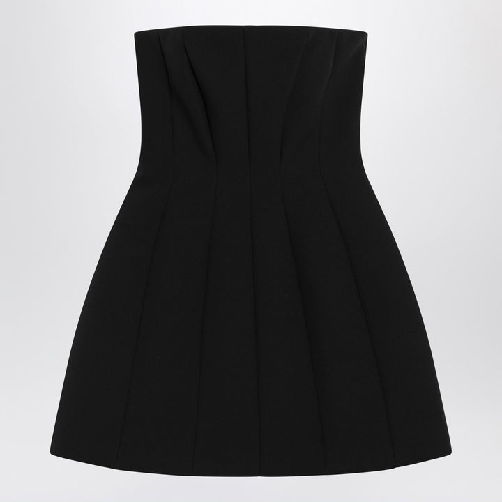 Max Mara Pianoforte Black bustier dress in sablé