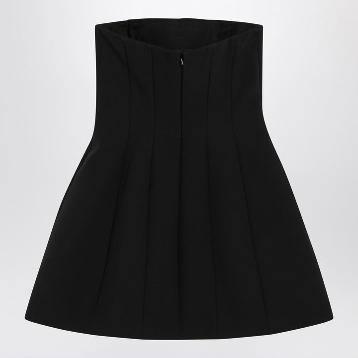 Max Mara Pianoforte Black bustier dress in sablé
