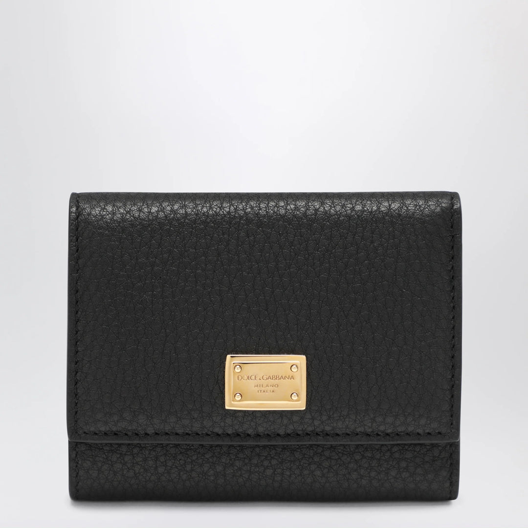Dolce&amp;Gabbana - Black Dauphine Calf Leather Wallet