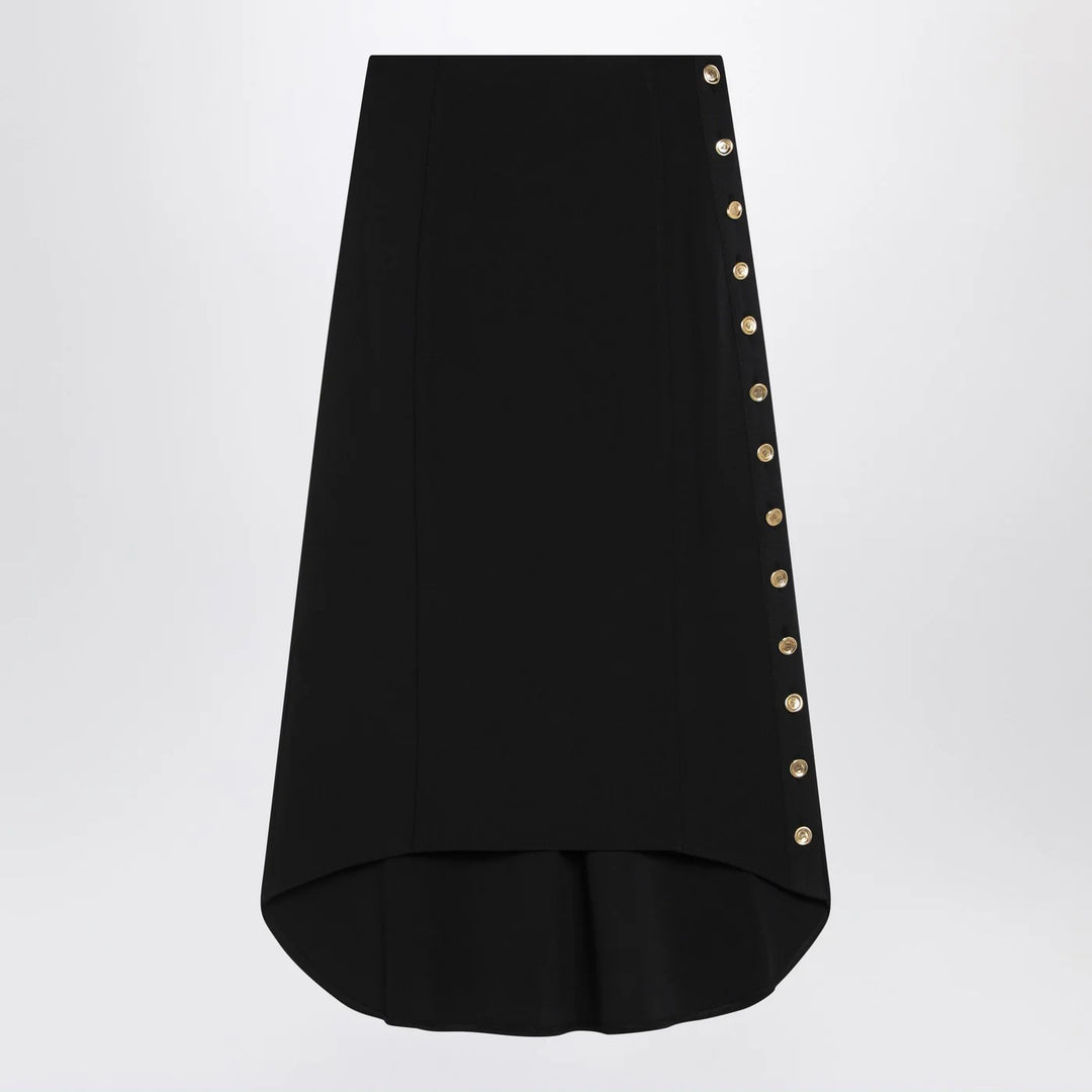 Givenchy - Black Milan stitch skirt with buttons