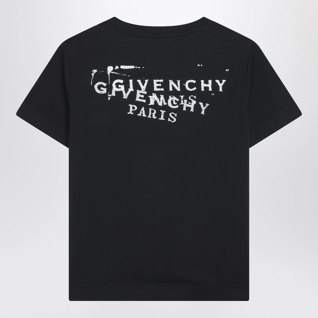 Givenchy - Black T-shirt with Givenchy Stamp print