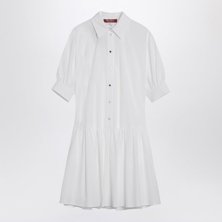 Max Mara Studio Short white cotton shirt dress