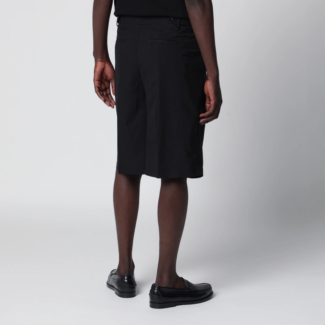PT Torino - Black cotton Bermuda shorts