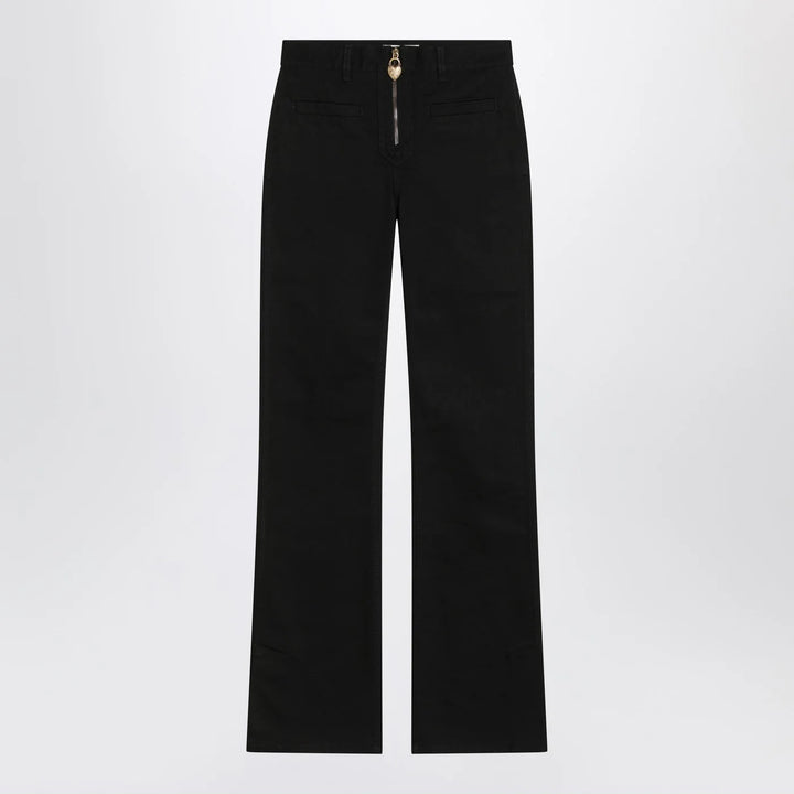 Chloé - Black slim jeans with charm zip