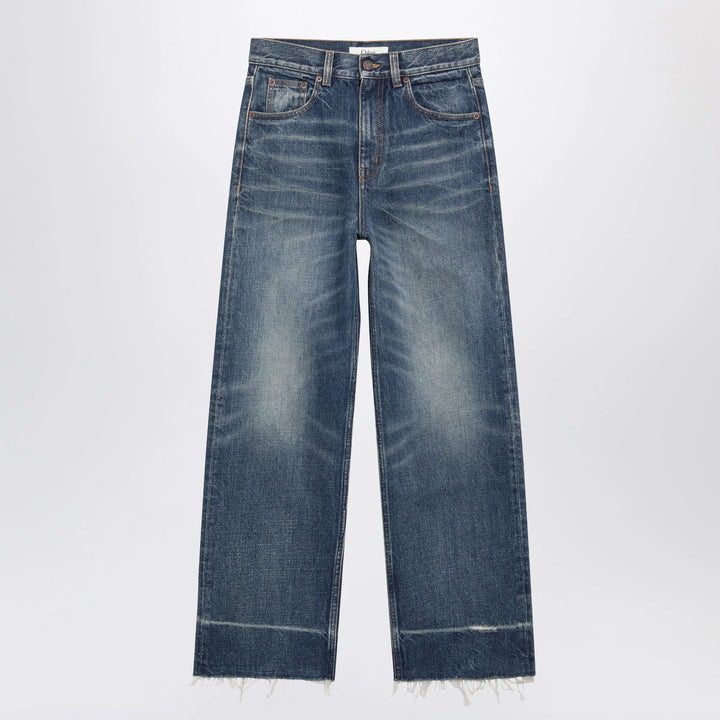Chloé - Bootcut denim jeans in dark cobalt cotton