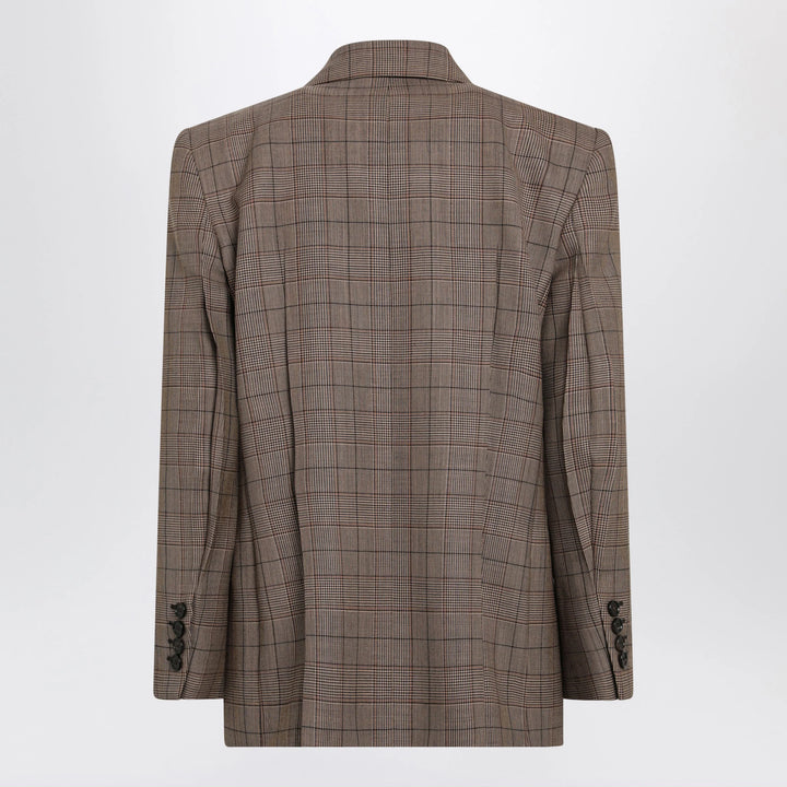 Chloé - Brown Prince of Wales double-breasted jacket