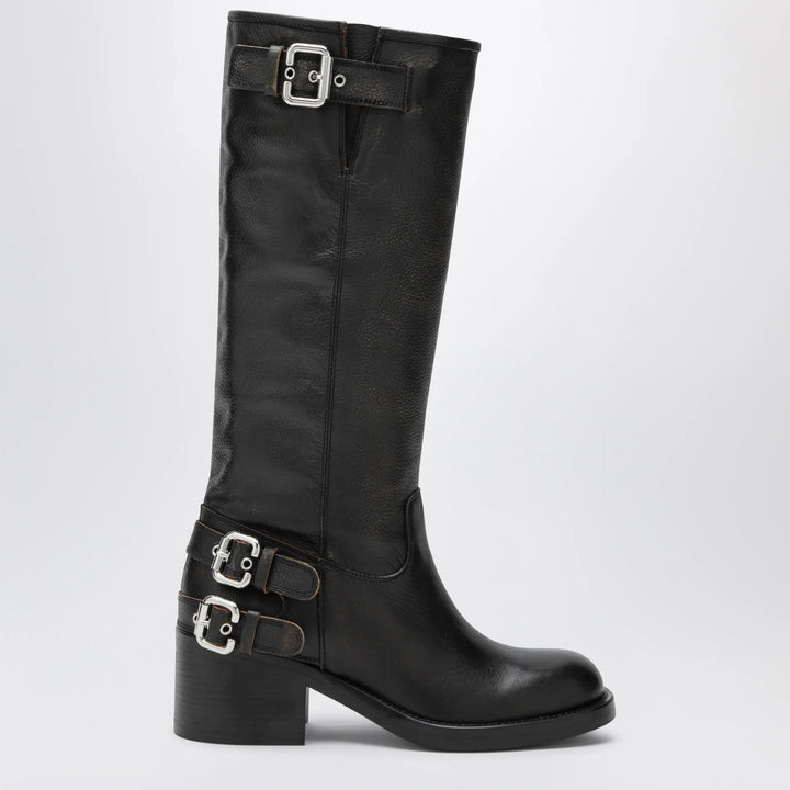 Chloé - Dakota knee-high biker boots in black leather
