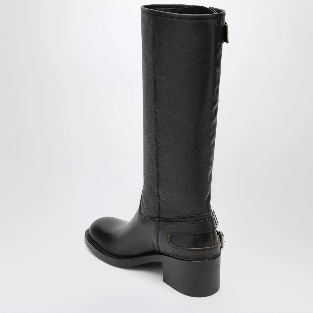 Chloé - Dakota knee-high biker boots in black leather