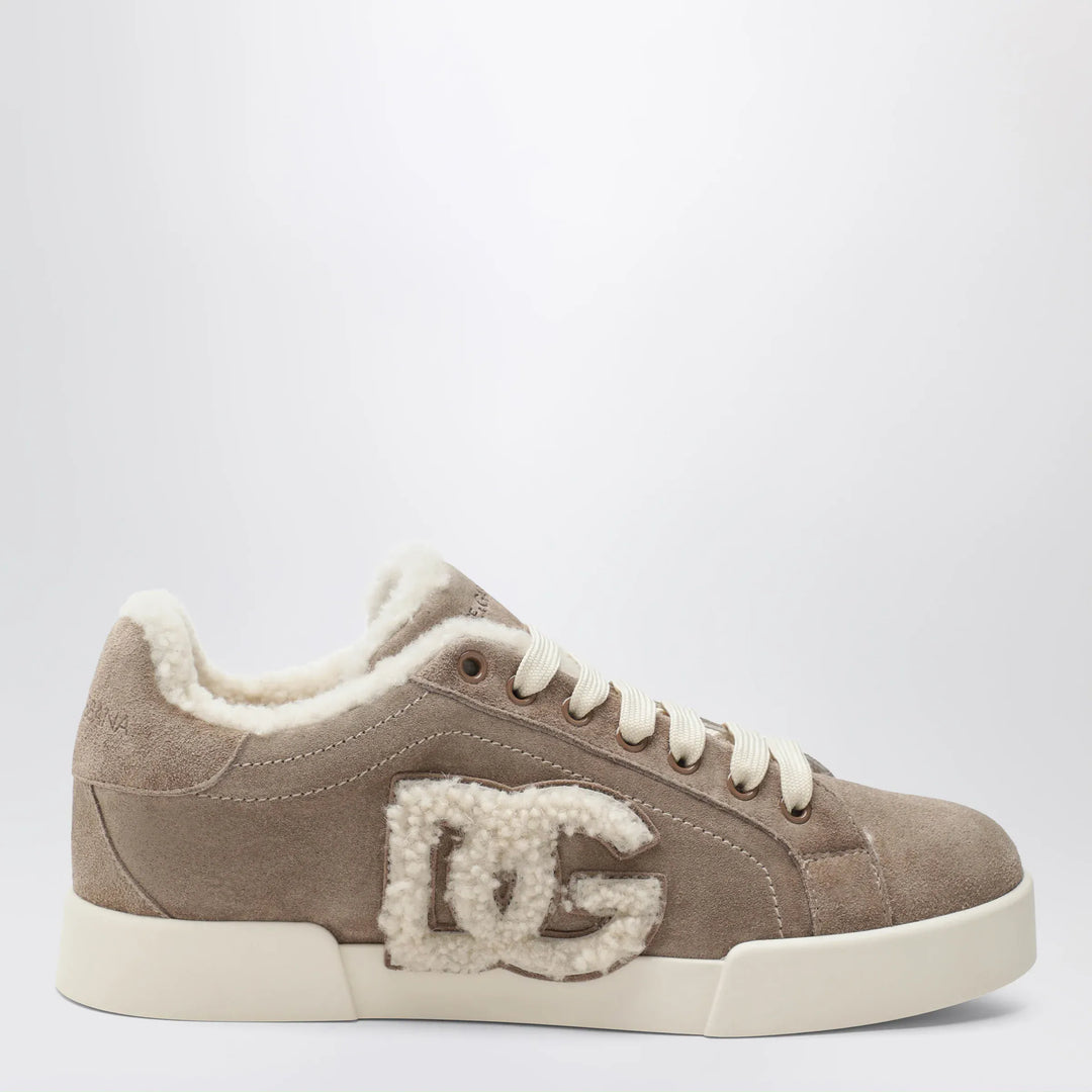 Dolce&Gabbana - Portofino Light sneakers in calf leather and shearling Brand Apparel & Accessories > Shoes 36 IT