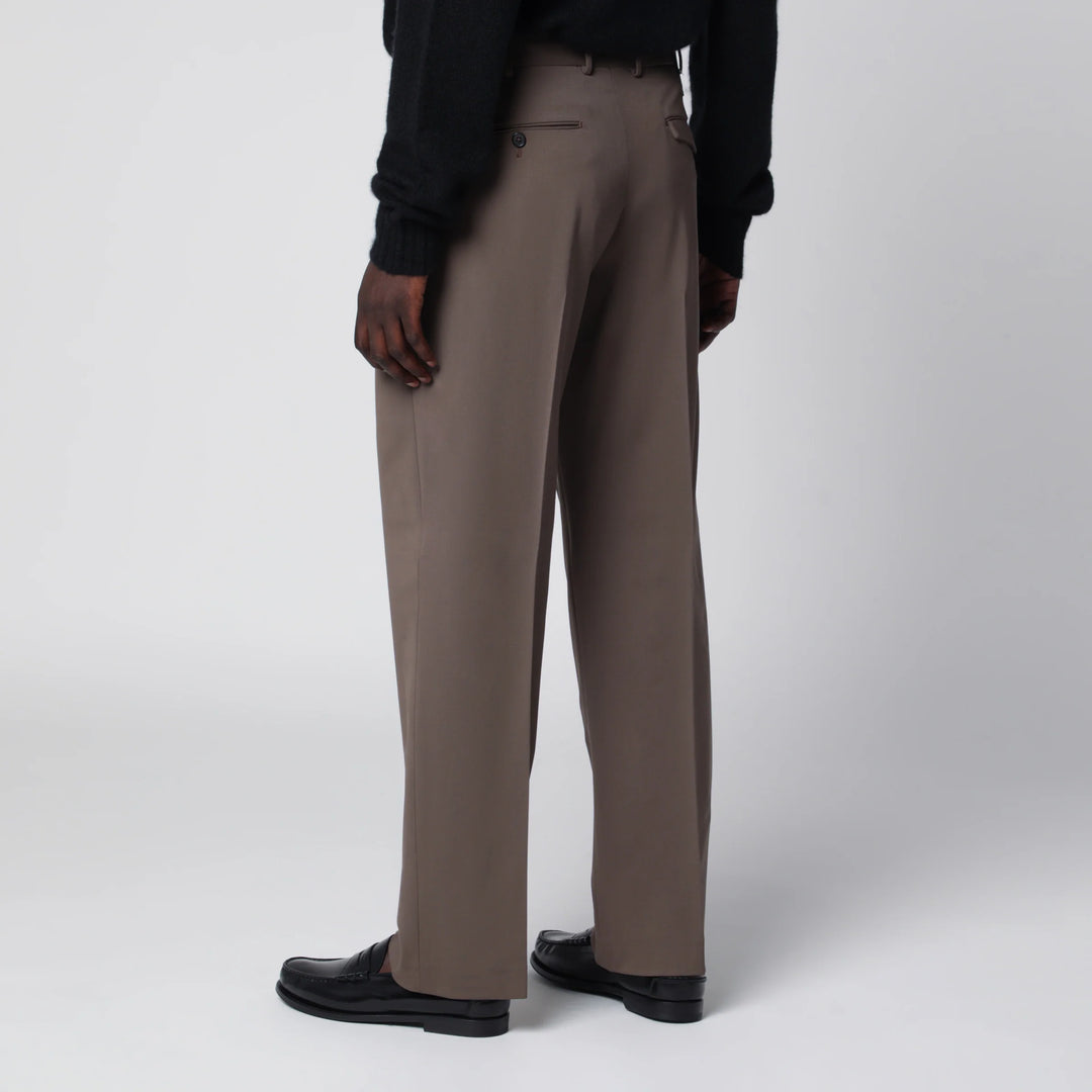PT Torino - Taupe Wool-Blend Trousers