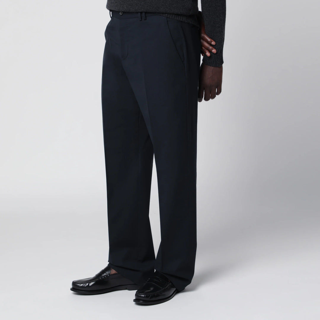 PT Torino - Blue Wool-Blend Trousers