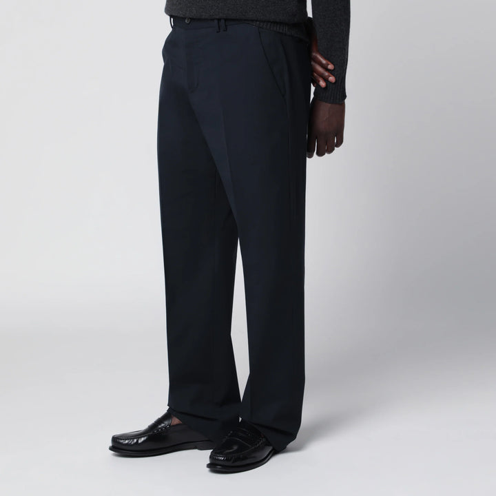 PT Torino - Blue Wool-Blend Trousers