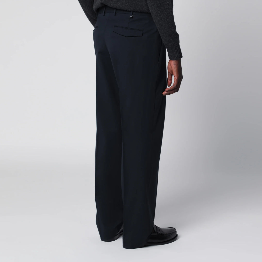 PT Torino - Blue Wool-Blend Trousers