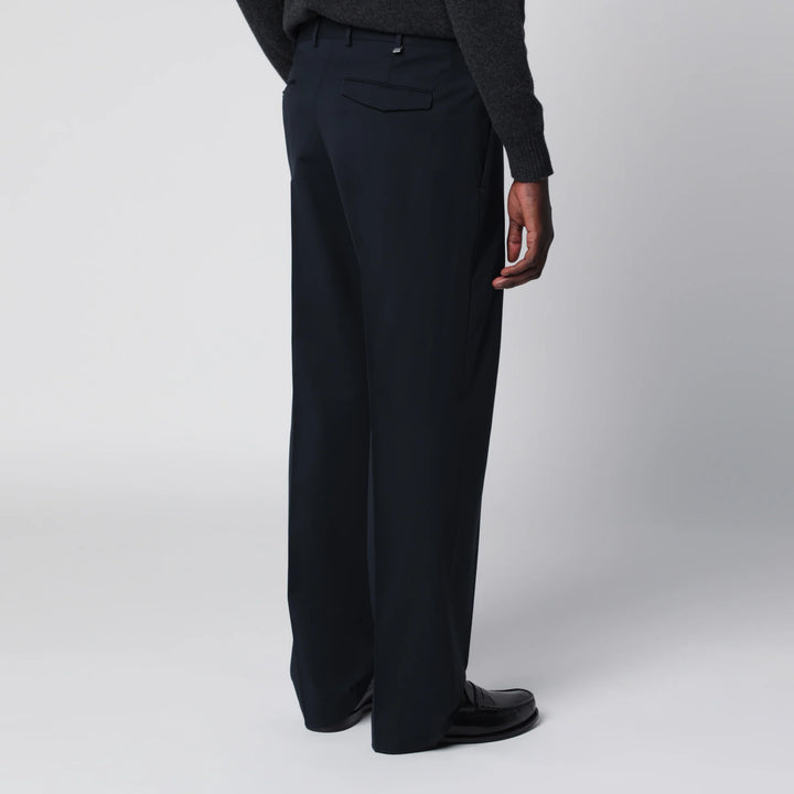 PT Torino - Blue Wool-Blend Trousers