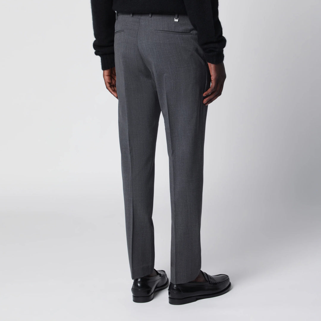 PT Torino - Dieci trousers in anthracite grey wool blend