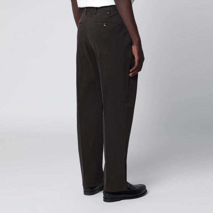 PT Torino - Dark Brown Cotton Trousers