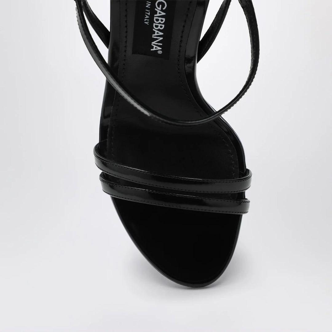 Dolce&amp;Gabbana - Black polished calf leather sandals