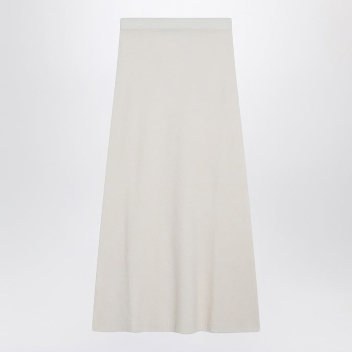 Max Mara Ivory skirt in stretch cashmere knit
