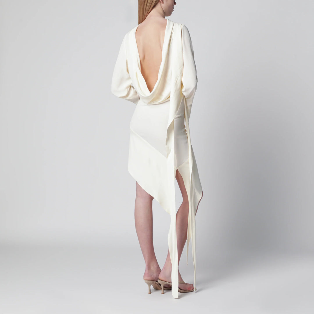 Francesco Murano - White asymmetric silk-blend dress