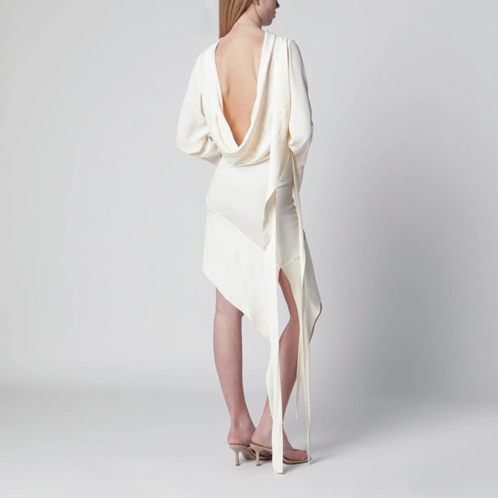 Francesco Murano - White asymmetric silk-blend dress