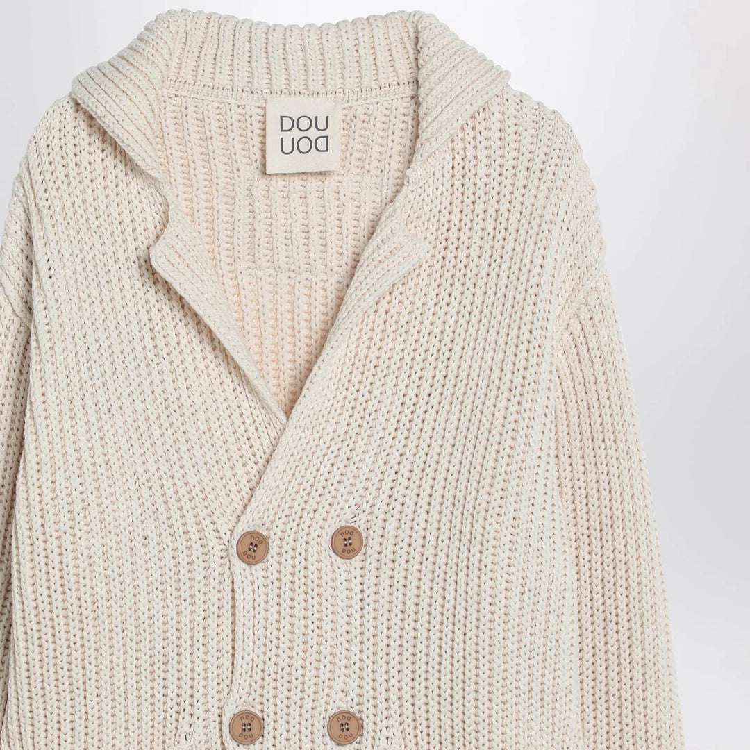 Douuod - Cardigan Triciclo ivory in cotton