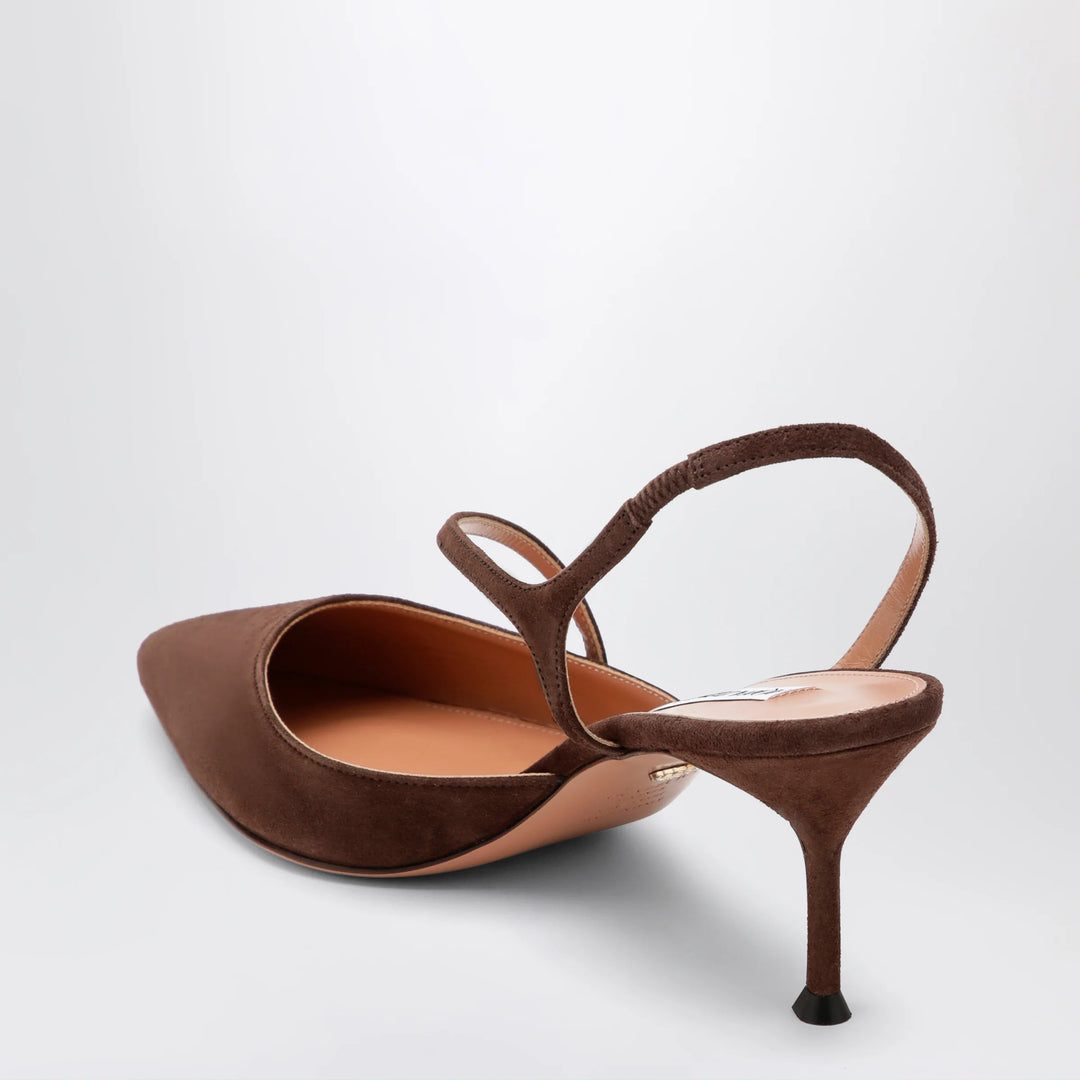 Aquazzura - Espresso Dynasty suede pumps