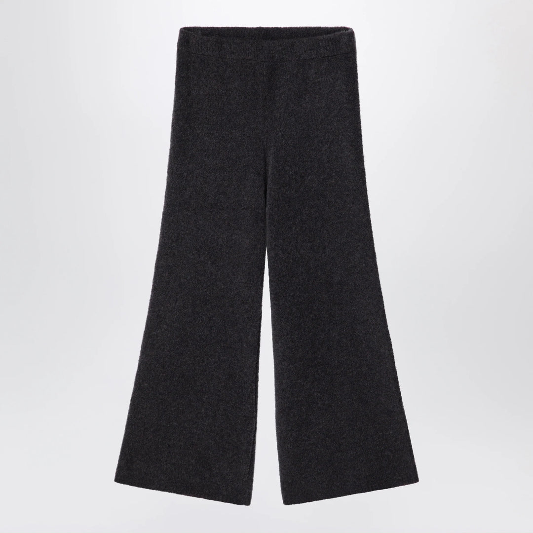 Douuod - Ebony brown bouclé knit trousers