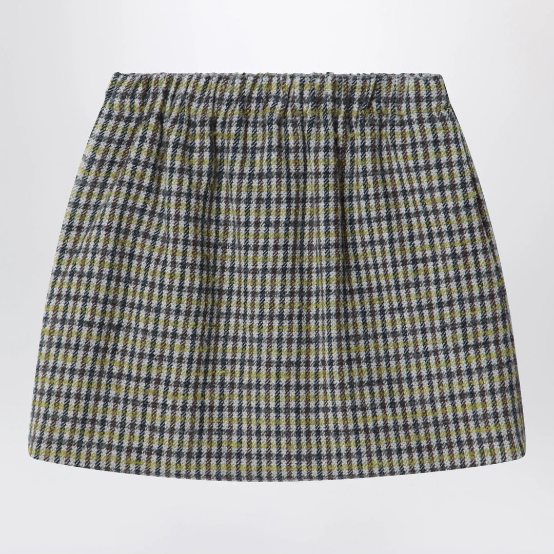 Douuod - Checked skirt in a wool blend