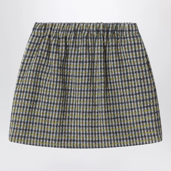 Douuod - Checked skirt in a wool blend