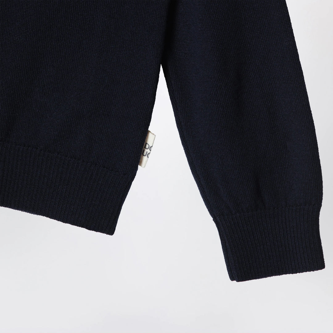 Douuod - Blue wool polo shirt