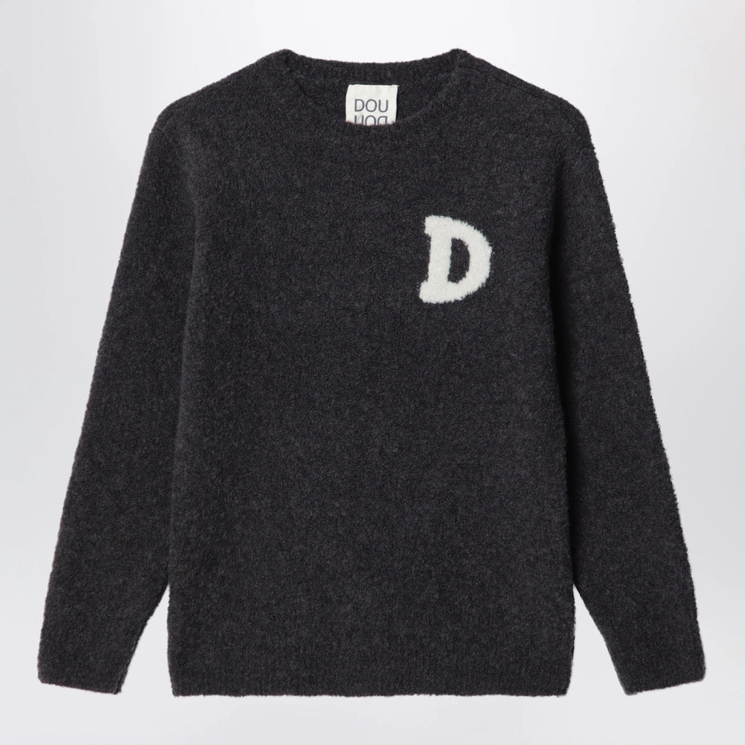 Douuod - Ebony brown bouclé knit sweater