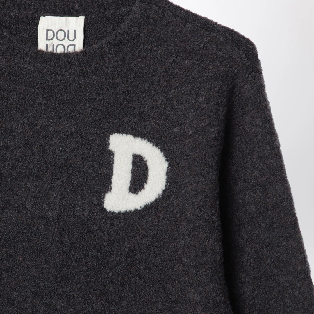 Douuod - Ebony brown bouclé knit sweater