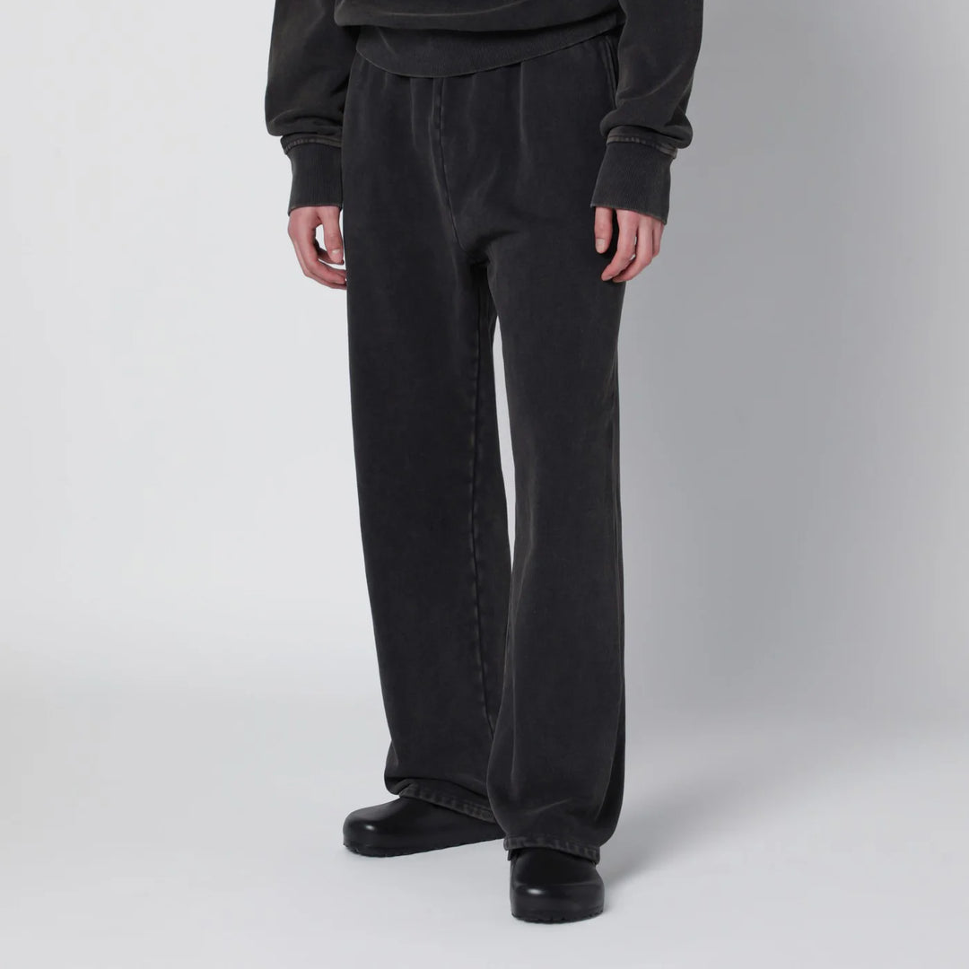 Entire Studios - Washed black cotton jogging trousers