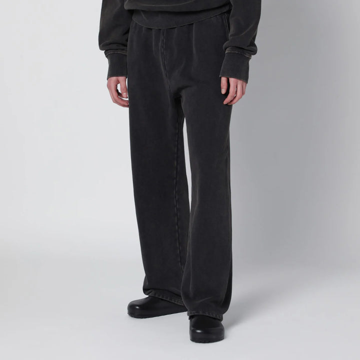 Entire Studios - Washed black cotton jogging trousers