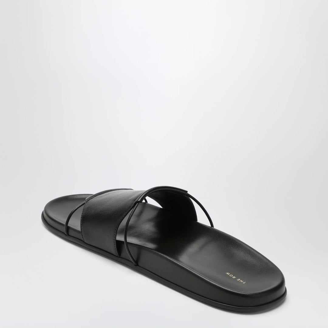 The Row - Vivienne Slide sandals in black nappa