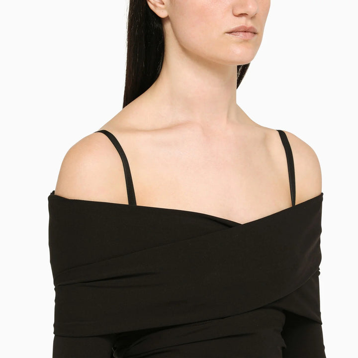 Dolce&amp;Gabbana - Black top with boat neckline