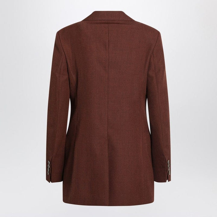 Jackets Max Mara Earth-tone jacket in wool grain de poudre Brand