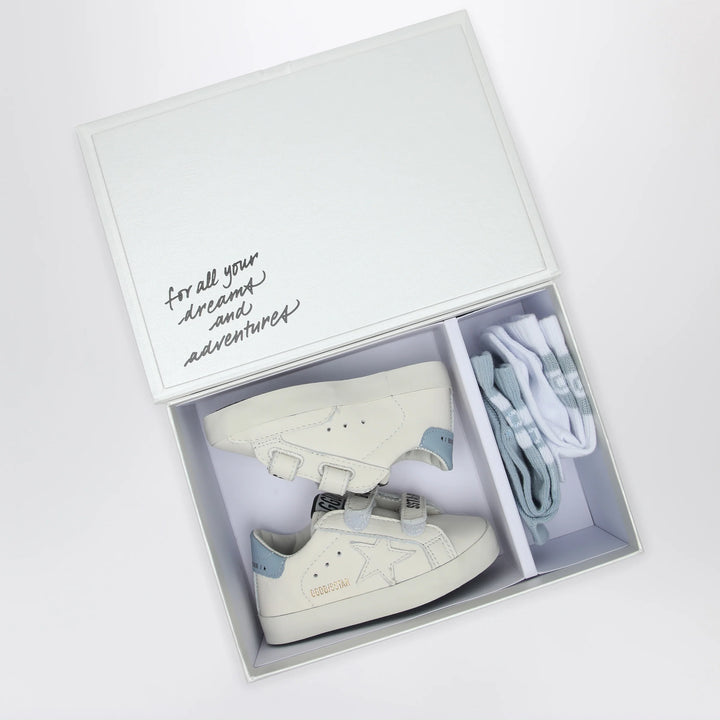 Golden Goose - Set Sneakers Baby School white/pink with socks