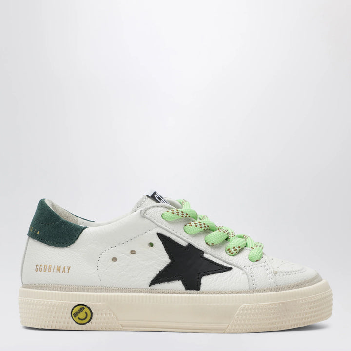 Golden Goose - May sneakers in white/black/green leather